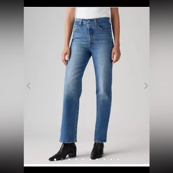 Levi’s Ribcage Straight Ankle Jeans in Dance Around size 29 - Picture 6 of 12